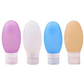 

4pcs Makeup Subpackaging Bottles Suckers Bottle Silicone Toner Container Lotion Storage Holder for Women Ladies Girls Students