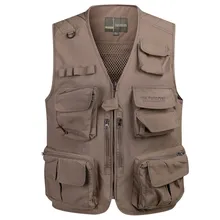 Стиль Мужская одежда Мужская сетка мульти-карманы функция фотографии рыболовный жилет рекламный жилет мужской