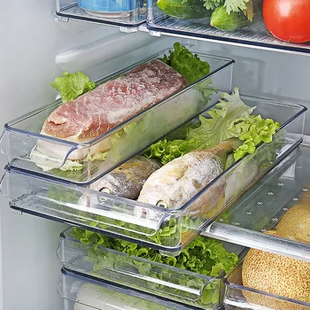 

Transparent PP Food Storage Boxs Refrigerator Storage with Handle Container Grains Beans Contain Sealed Home Food Organizer