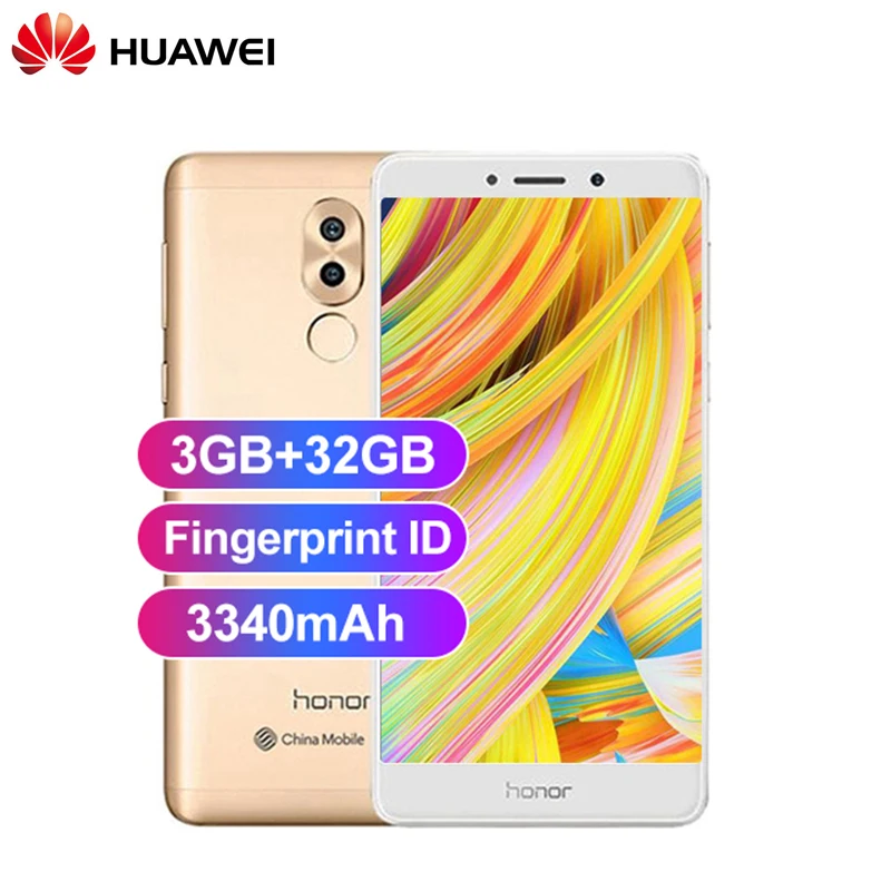 Мобильный телефон HUAWEI Honor 6X GR5 4G LTE Kirin 955 Android 7,0 5," FHD 1920X1080 4 Гб ram 64 Гб rom отпечаток пальца 3340 мАч