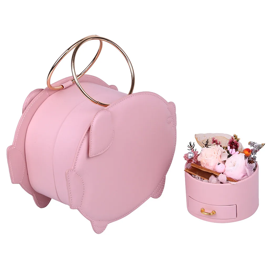 Rose Bouquet Flower Storage Box Jewelry Lipstick Showcase Gift Box Case Bag New NEW Household products 20190819