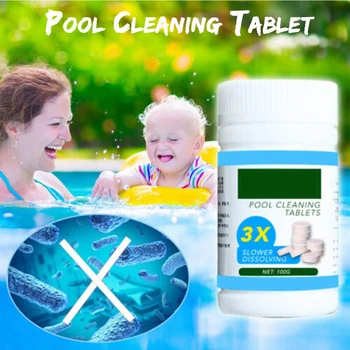 

100 Pcs/set Pool Cleaning Tablet Effectively Purify Water-Enjoy Crystal Clear Pool Cleaner Home Cleaning Dropship