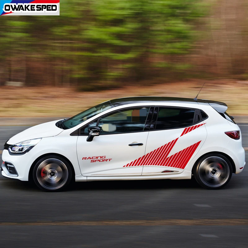 Autocollants Latéraux De Voiture Pour Renault Clio 1 2 3 4 5 IV RS V, Film Vinyle à Sulayures, Décoration, Accessoires De Tuning Automobile