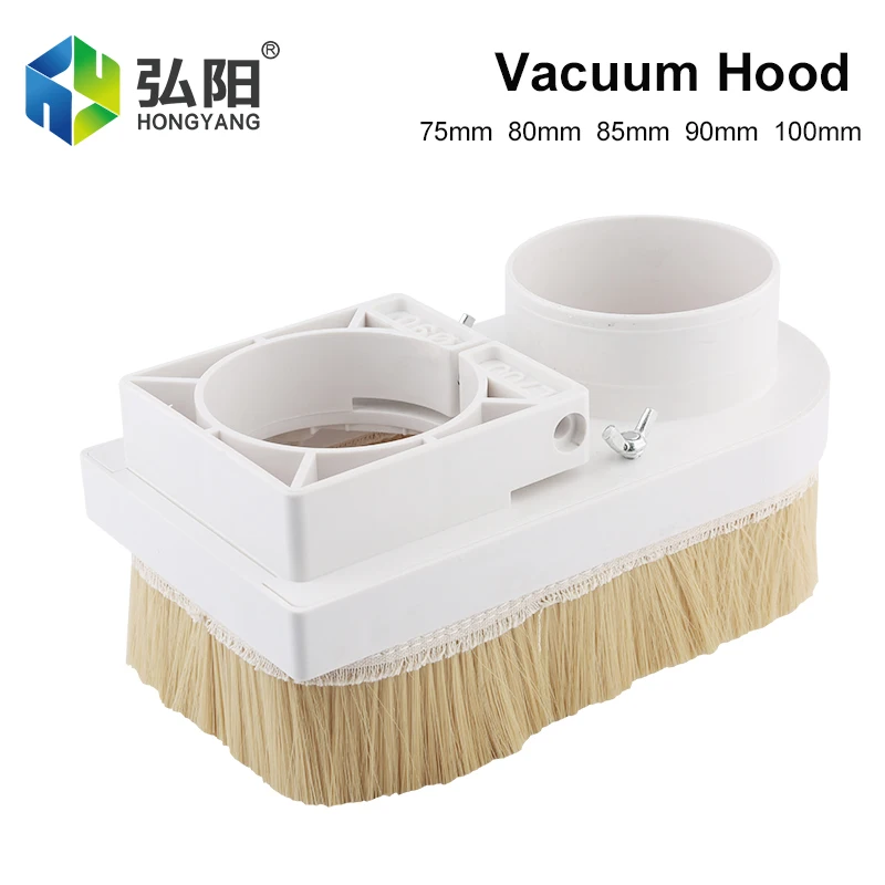 Woodworking Dust Removal Cover CNC Milling Woodworking Dust Removal Tool Spindle Dust Collector Collector 75 80 85 90 100mm Removable Dust-Proof Brush