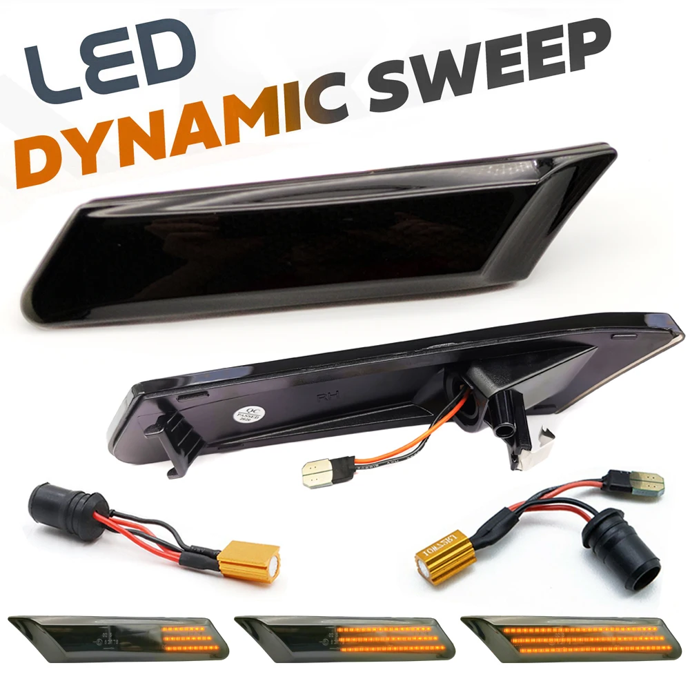 

2Pcs Dynamic LED Side Marker Light Turn Repeater Lamps For Porsche Cayman Boxster 987 C 911 Carrera Targa Turbo 997 GT2 GT3
