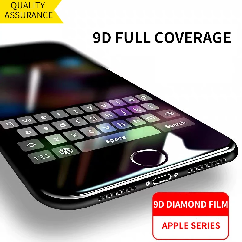 ONEVAN 9D защитное стекло с закругленными краями для iPhone 7 8 6 6S Plus закаленное экрана X XR