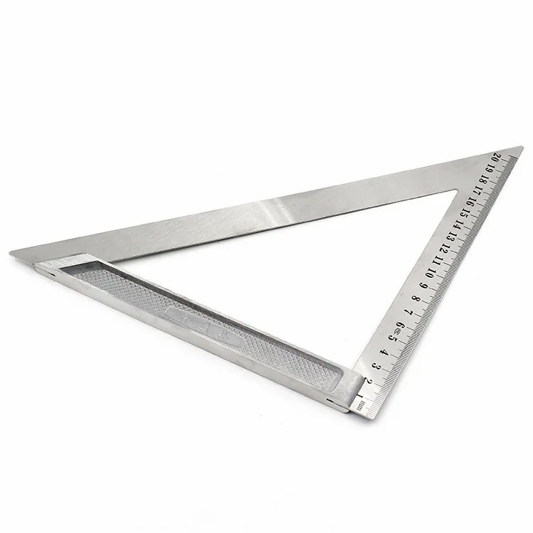 

Industrial Aluminum Seat Triangle Ruler Woodworking 45-Degree Universal Square 90-Degree Multi-functional Wide Seat Stainless St