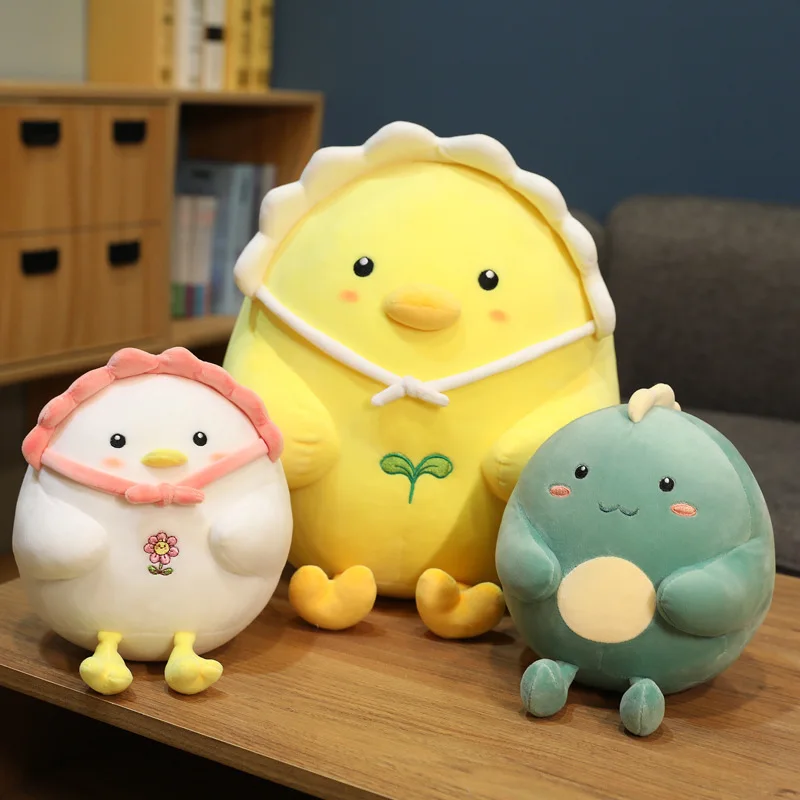 

New Cute Chick Dinosaur Plush Toy Lovely Simulation Children Dolls Cartoon Dolls Soft Stuffed Doll Pillow Cushion Birthday Gifts