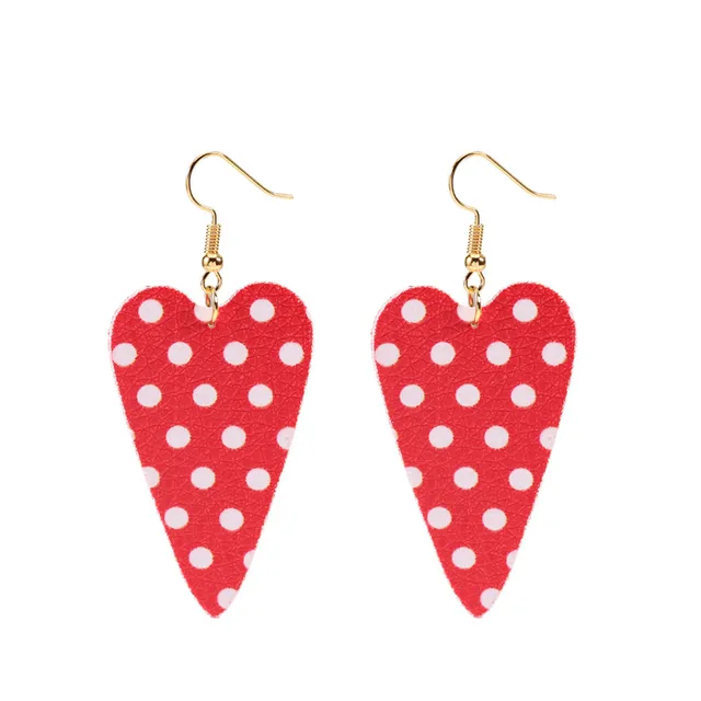 Love Heart Pendant Hollow Pu Leather Earrings New Dangle Earrings for women Valentine's Day Gift Wholesale valentine earrings T2196RAX75