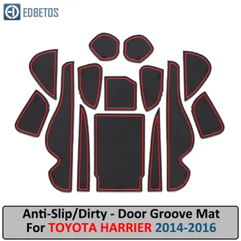 

Door Groove Mat For TOYOTA HARRIER 60 A series of 2014 2015 2016 Anti-Slip Mat Gate Slot Coaster Anti-Dirty Mat Car Interiors