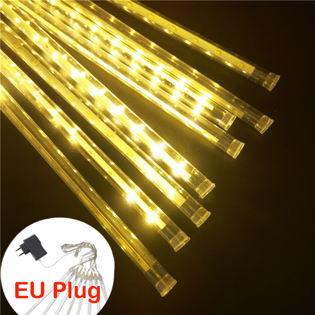 Meteor Shower Rain Lights Falling Lights Waterproof Garden Light 8 Tubes 144 Leds Christmas Wedding Holiday Decorations
