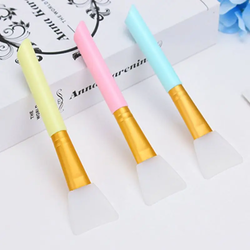Candy Color Silicone Face Mask Brush Flexible Facial Mud Applicator Body Lotion Cream Mixing Cosmetic DIY Makeup Beauty Tool | Красота и