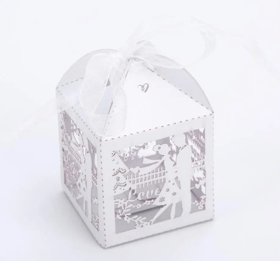 creative lovers in the wind carved candy bag new marriage charm Shower Favor Boxes Wedding Party Gift hold bag