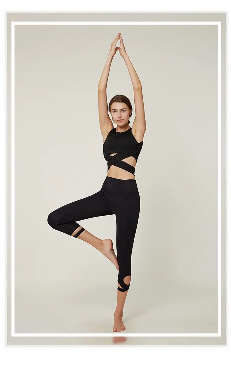 Комплект для йоги женский тренировочный костюм бюстгальтер бега сексуальная