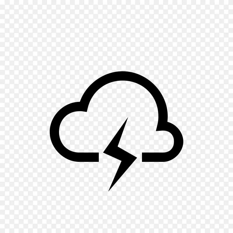 电脑图标天气预报雷暴-雷声