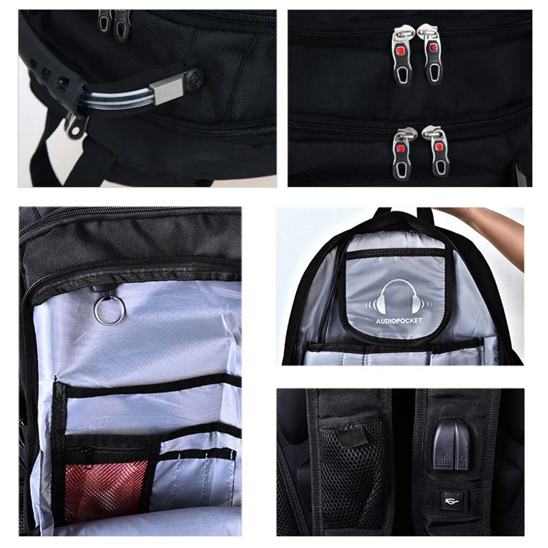  MAGIC UNION Brand Design Men's Travel Bag Man Swiss Backpack Polyester Bags Waterproof Anti Theft B - 32700121078