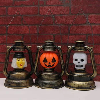 

Halloween LED Kerosene Lamp Handheld Retro Lantern Decorative Holiday Table Lamp For Indoor Festive Home Bar Store Decor