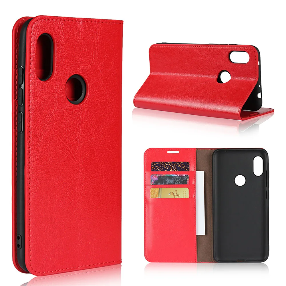 Кожаный чехол-бумажник Lthr для Xiaomi Redmi Note 6 Pro