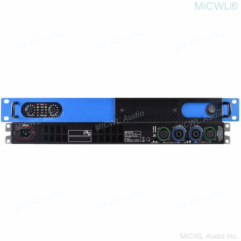 US $182.40 2600 Watt Professional Digital Power Amplifier Preamps 2 Channel 2600W Audio Power 1U Rack Q350L