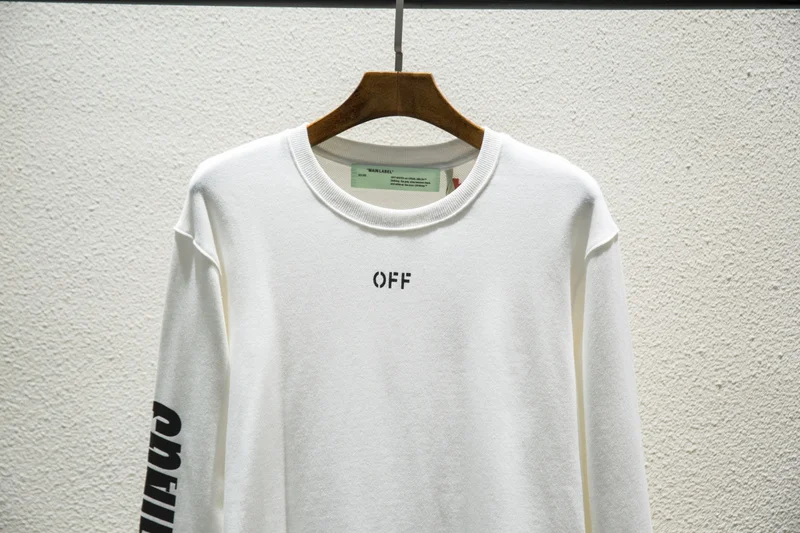 19ss Off-White OW Мужские Женские Мэрилин Монро модные хлопковые повседневные худи с круглым вырезом толстовка с капюшоном свободная Куртка Пуловер