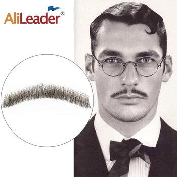 

Alieader Lace Beard For Men Hand Made Real Hair Mustache Fake Beard For GentleMen Invisible Fake Beards