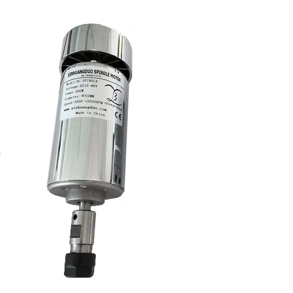 Spindle Engraving Machine Spindle Motor Air-cooling DC Motor 48V 200w/300w/400w/500w CNC Engraving Machine ER11 or ER16
