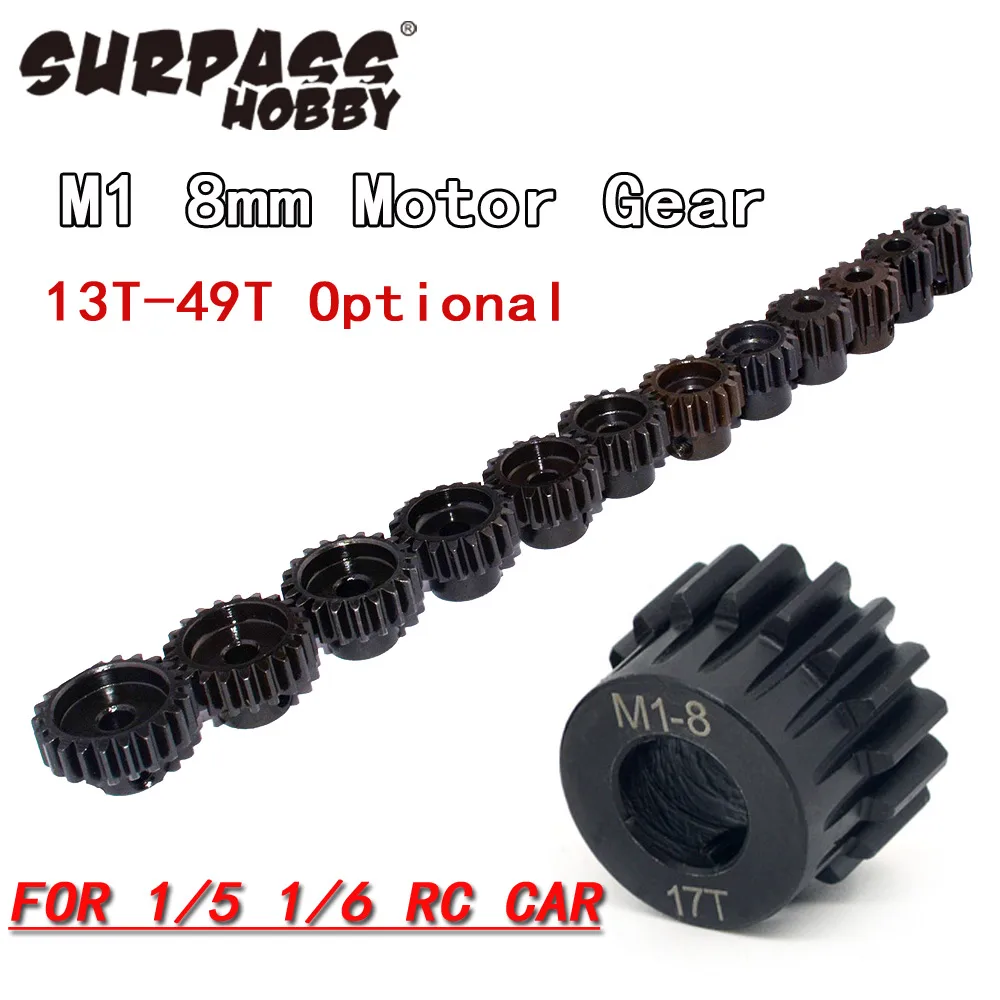 M1 8mm 13T 14T 15T 16T-20T 20T-25T 26T-30T 31T-49T Pinion Motor Gear for 1/5 1/7 ARRMA 4WD Outcast 8S EXBRC X-MAXX Car RC | Игрушки и
