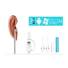 3-в-1 для чистки ушей эндоскоп визуальная ухочистка HD Камера 5,5 мм для чистки ушей здравоохранения USB эндоскоп медицинский инструмент для Android