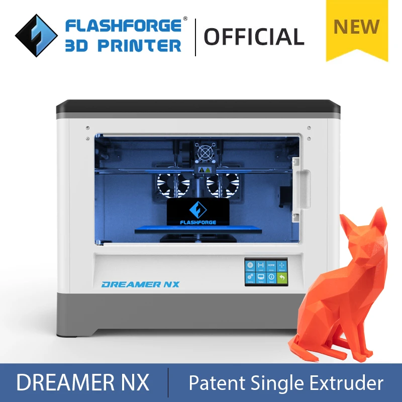 3d laser printer Flashforge 3D Printer Dreamer NX Fully Assembled Single Extruder Wireless Connection DIY 3d Printer Kit with Lock for Family Use best resin 3d printer