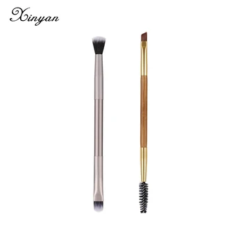 

XINYAN Double Makeup Head Brush Eyelash Eyebrow Convenience Cosmetic Tool Accessories Women Make Up