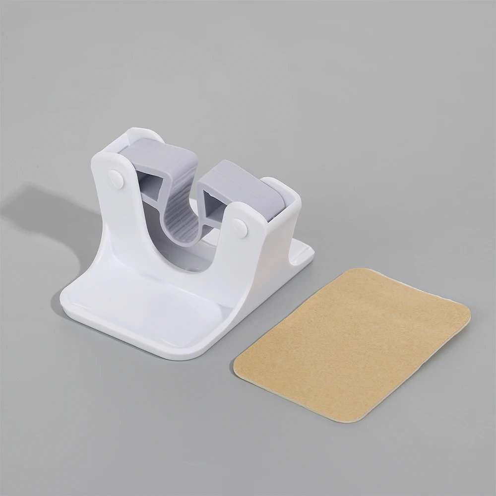 Gripper Mop Holders Wall Mount Mop Racks Holders Self Adhesive No Drilling Super Anti-Slip Broom Dustpan Hanger for Home