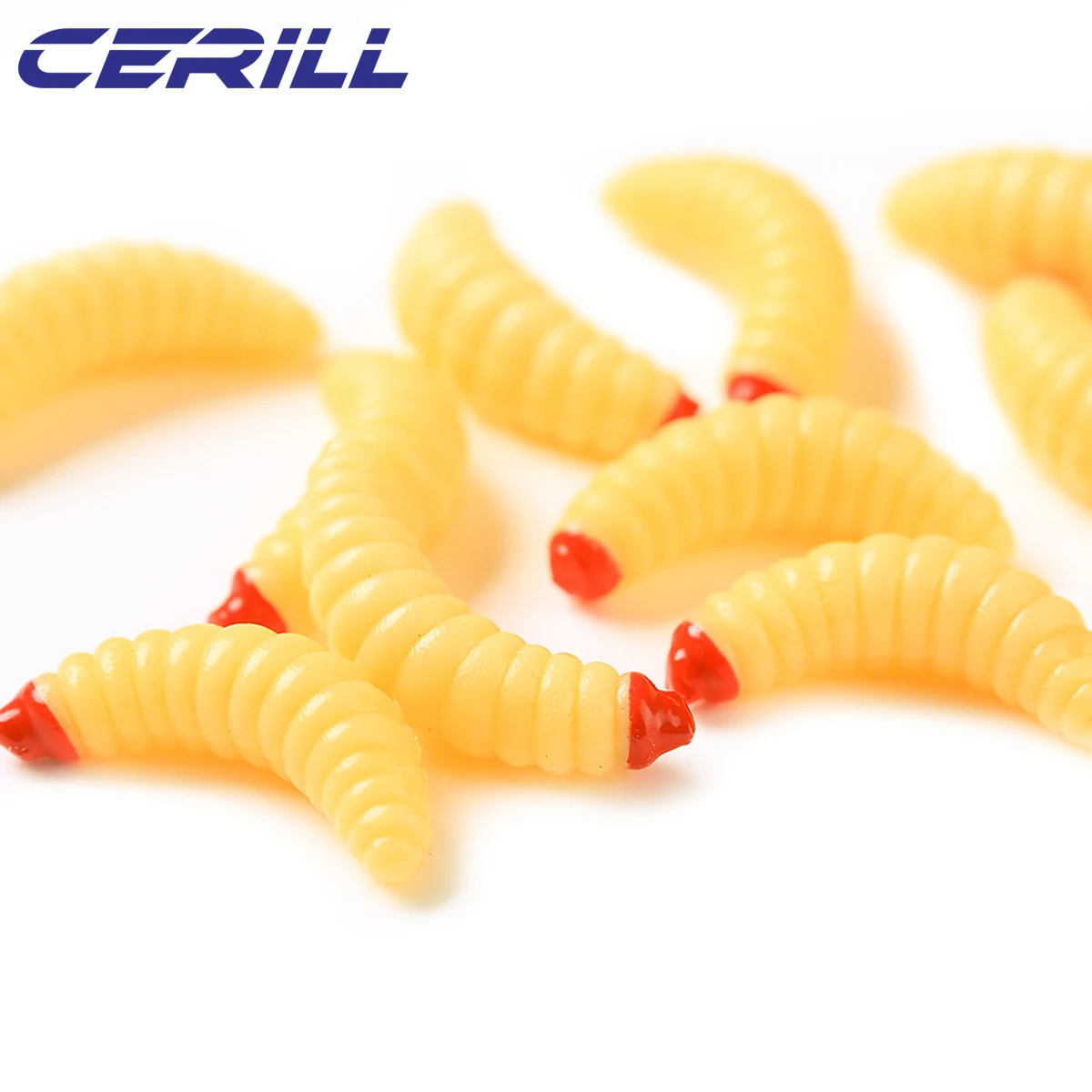 50pcs Soft Breadworm Fishing Lures With Lifelike Worm, Grub, And Maggot  Appearance For Carp & Catfish With Multiple Colors And Strong Smell