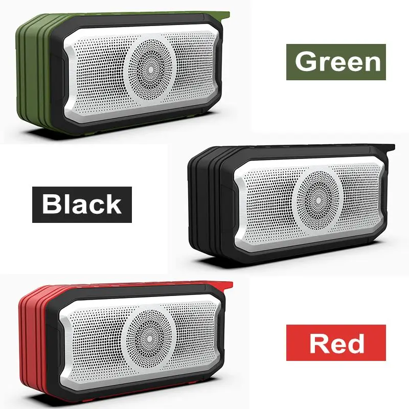 Портативный TWS открытый bluetooth динамик IPX7 водонепроницаемый 360 ° объемный звук беспроводной сабвуфер поддержка Hands-free/USB/TF/AUX/FM