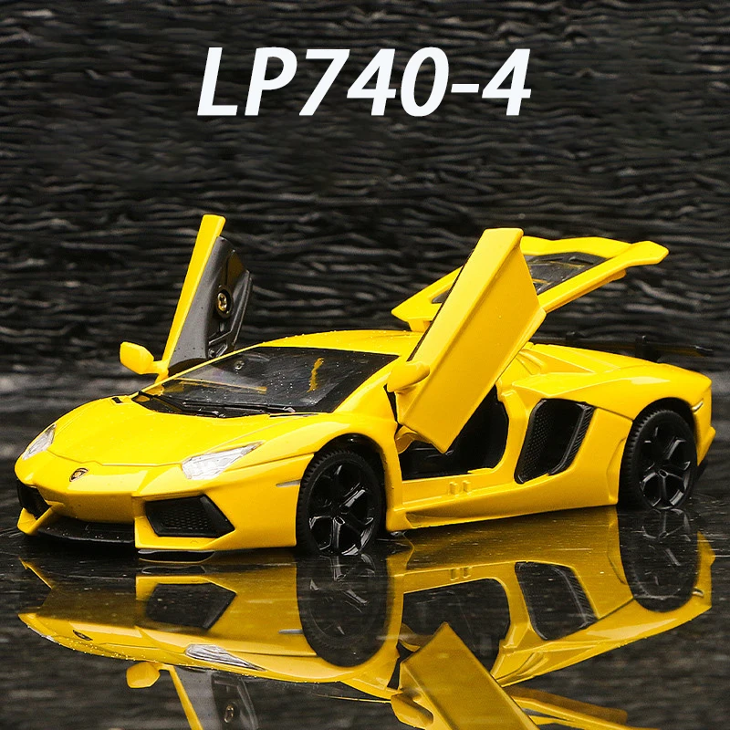 1:32 LP740-4 Aventador S Sports Car Model Diecast Sound Super Racing Lifting Tail Hot Wheel For Children Gifts | Игрушки и хобби