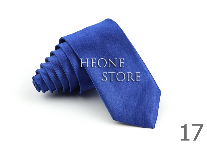 Superschlanke 5 cm große Krawatte für Männer, solide Regenbogenfarbe, Polyester-Krawatte, schmal, dünn, rot, blau, orange, modisches Alltags-Hemd-Accessoire – Detail 17