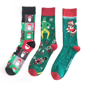 

10pairs Christmas Personalized Anime Fashion Funny Novelty Cartoon Men's Socks Comfortable Happy Colorful Cotton Socks