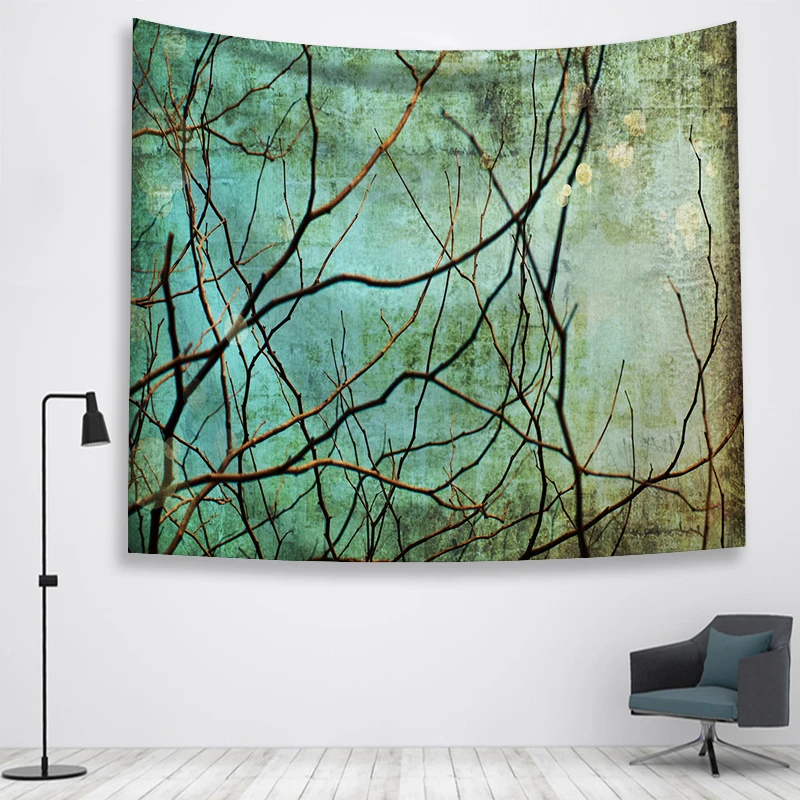 Ветка стены Ttapestry висячие украшения богемный пляжный коврик фермерский дом Декор общежития Мандала гобелены колдовство хиппи