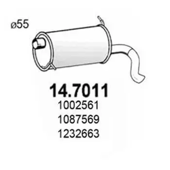 

Resonator glush. Ford Galaxy 2.0 5/1995 ASSO 147011