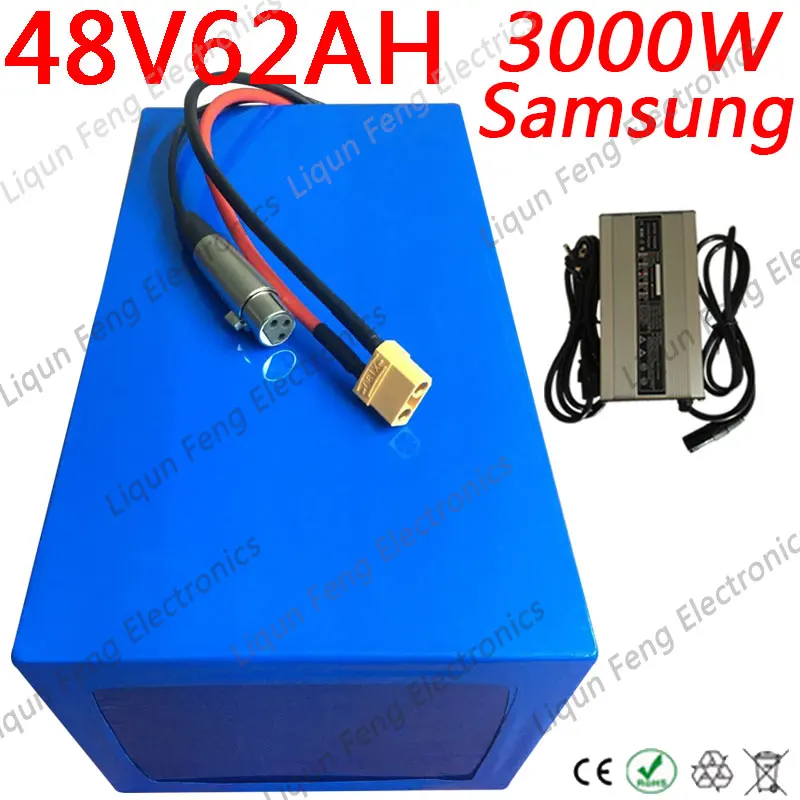 48V Battery 3000W 2000W 1000W Electric Bike 60Ah 55Ah 50Ah 45Ah 40Ah 35Ah 30Ah Lithium Use Samsung cell | Спорт и развлечения