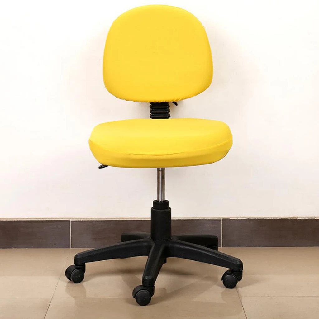Removable Office Computer Chair Covers Protector Swivel Rotate Office Seat Slipcover (Back Cover and Seat Cover)