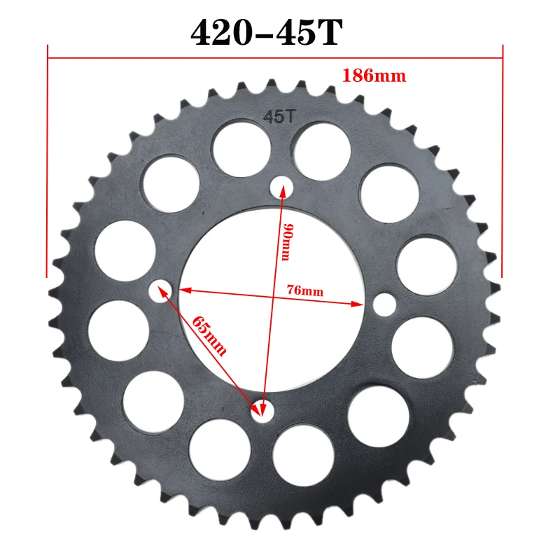 420/428 Chains 35T/37T/39T/41T/43T/45T/48T Motorcycle Chain Sprockets Rear Back Sprocket Cog For 110cc 125cc 140cc Dirt Pit Bike