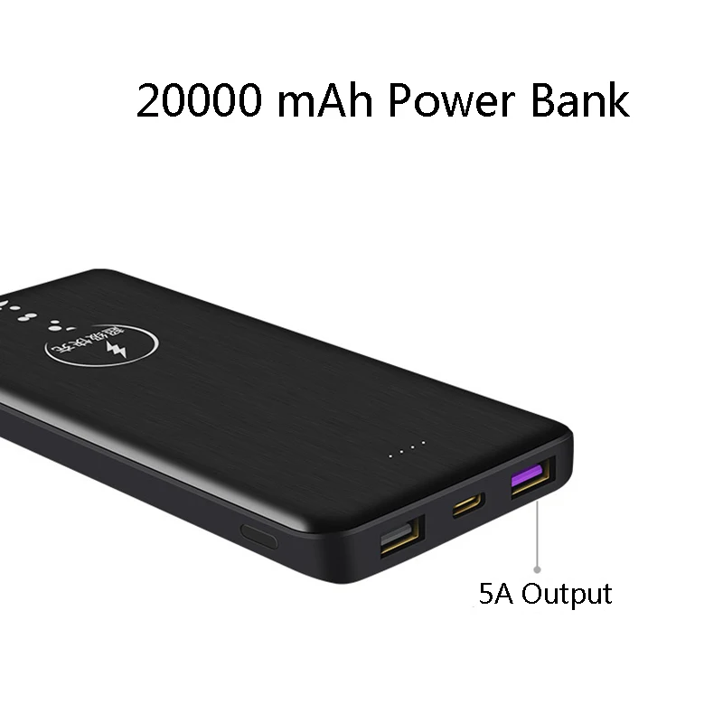 Новое поступление 20000 mAh power Bank 5A супер зарядка портативное зарядное устройство Внешний аккумулятор для Huawei P20 Iphone 11 Xiaomi