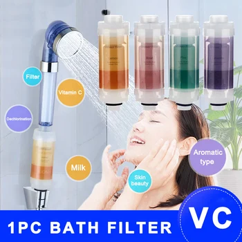

1 Pcs Vitamin C Shower Filter Aroma Shower Heads Filter Healthier Skin Hair Care J2Y