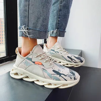 

New Shockproof lace up breathable men's sneakers man's shoes Men's lightweight blade running shoes height increase walking Gym