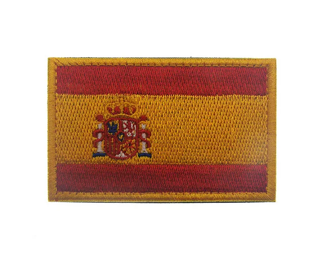 Spain Flag 3D patches for backpacks bags embroidery military patch applique Armband tactical Moral Badge Hook And Loop stickers  (8)