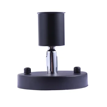 

E27 Metal Vintage Flexible Socket Adapter Round Base Lamp Holder for LED Bulbs Installation (Golden)