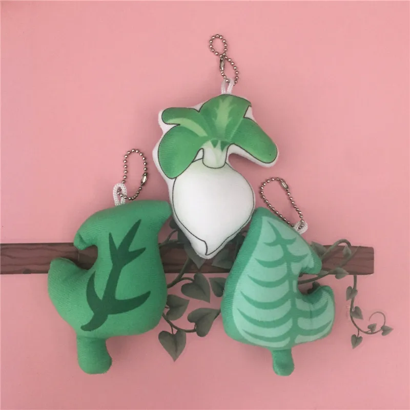 Animal Crossing Plush Keychain Raymond New Horizons Raccoon Leaf Kohlrabi Fossil Amiibo Isabelle Key Bag Pendants Dolls 10pcs  (5)