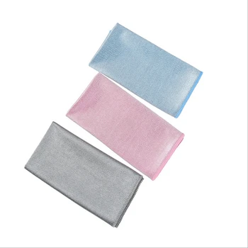 

3Pcs Microfiber Wipe Glass Wipes Lint-Free Absorbent Mirror Cleaning Towel Scouring Pad