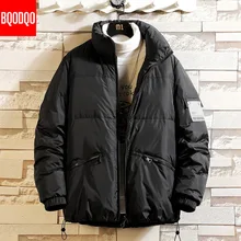 Теплое Мужское пальто из 80% белого утиного пуха 4XL, теплая свободная Военная уличная куртка, Мужская Роскошная Корейская Повседневная зимняя куртка в стиле хип-хоп