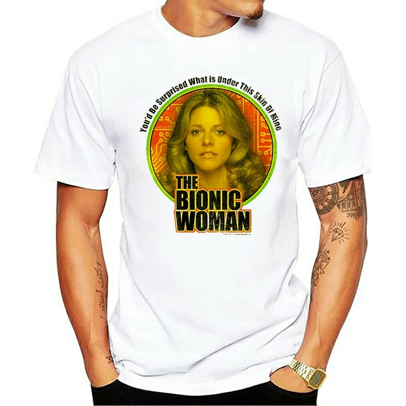 

The Bionic Woman T Shirt Retro 70's 80s Tv Six Million Dollar Man White Nbc539 T Shirt Men Print